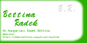 bettina radek business card